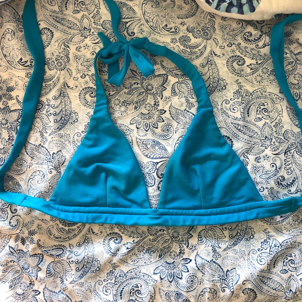 Blue bikini top